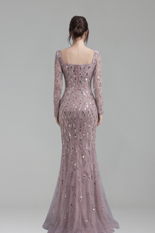 Long-Sleeve Sequin Dress - LAROSABRIDE