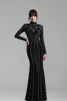 Muslim Luxury Black Beaded - LAROSABRIDE