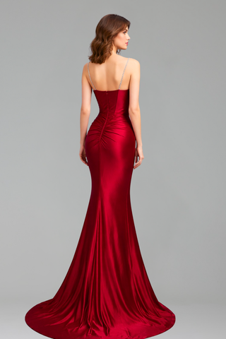 Draped Satin Corset Gown