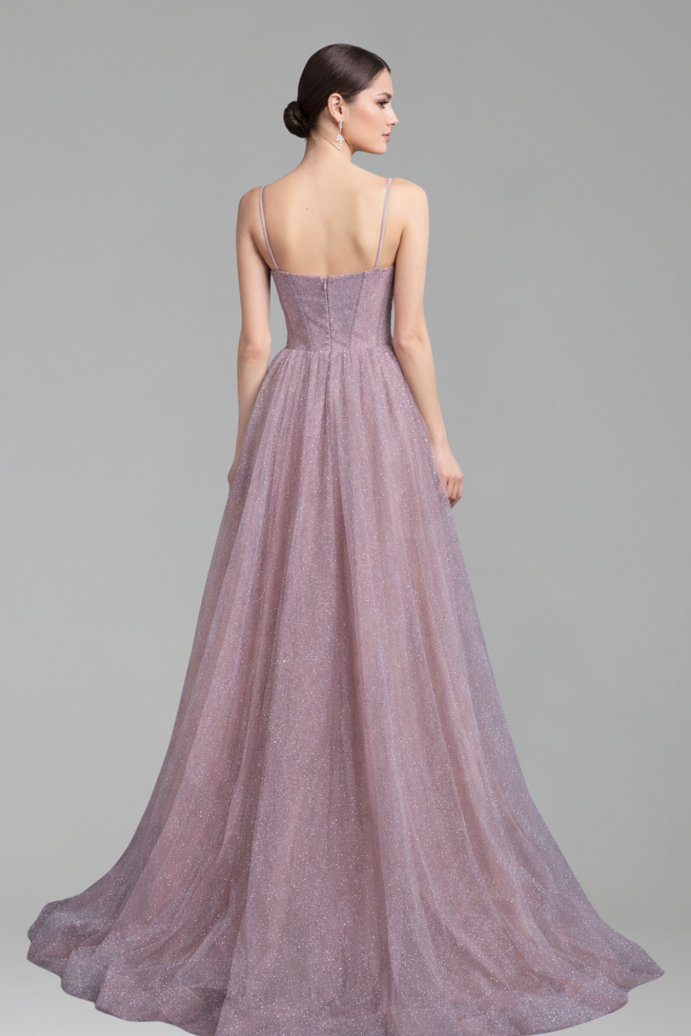 Dusty-Lilac Sparkle Gown-Larosabride