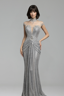 Crystal Beaded Mermaid Evening - LAROSABRIDE