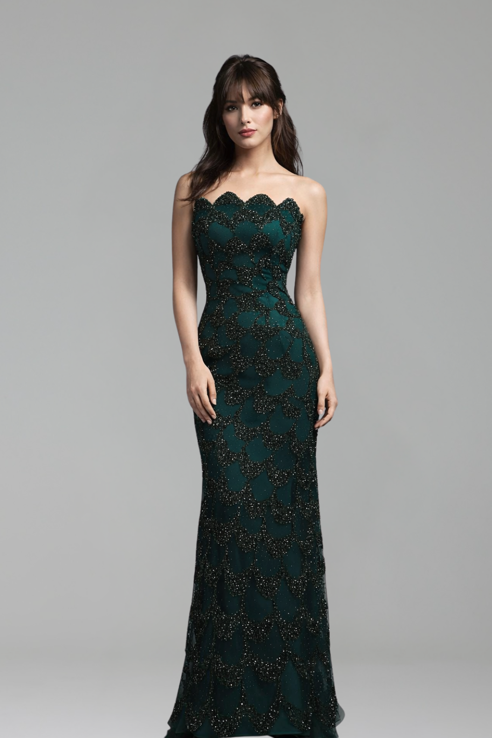Elegant Green Mermaid Dress - LAROSABRIDE