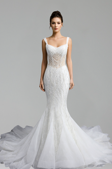 Illusion Mermaid Wedding Dress-Larosabride