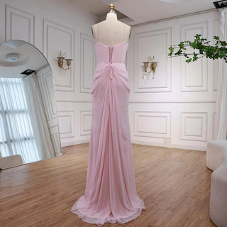 Soft Pink Draped Gown