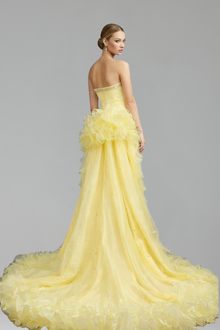 Beaded Ruffle Dress-Larosabride