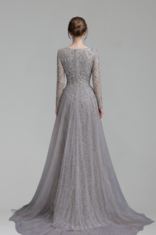 Beaded Mermaid Gown with Skirt - LAROSABRIDE