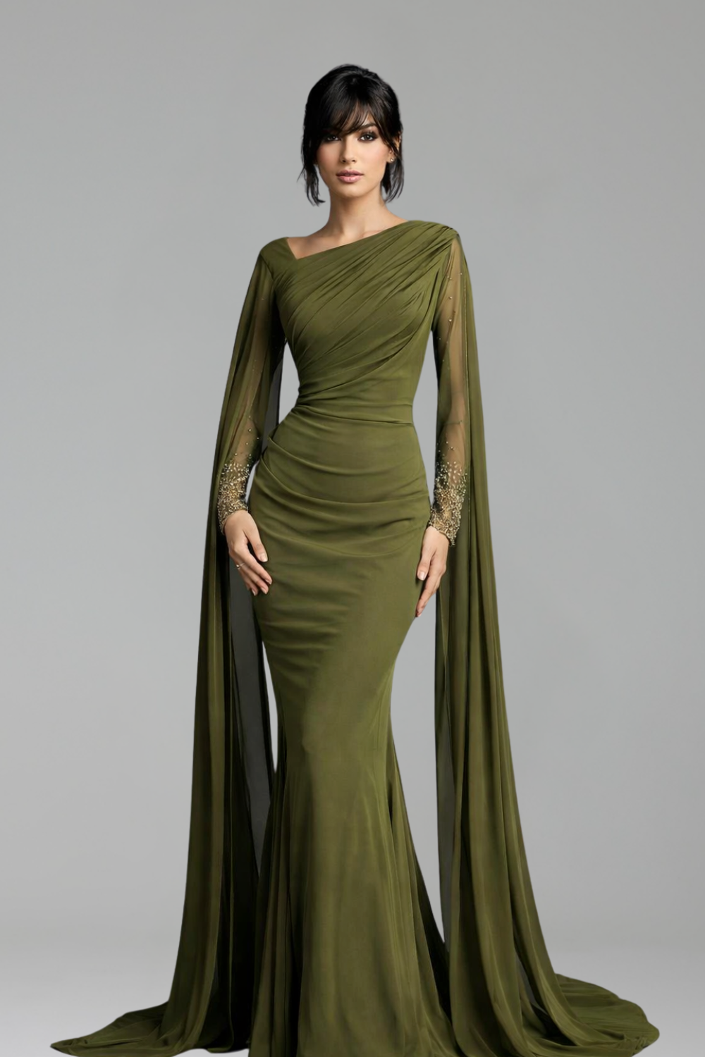 Green Beaded Customized Stretch - LAROSABRIDE