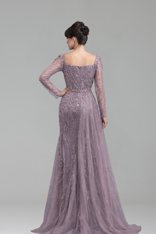 Beaded Mermaid Overskirt Dress - LAROSABRIDE
