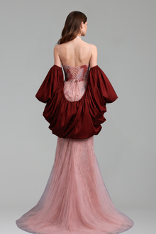 Cape Sleeves Evening Dress-Larosabride