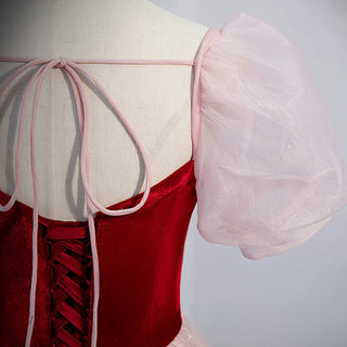 A-Line V-Neck Floor-Length Prom Evening Dress for Adults