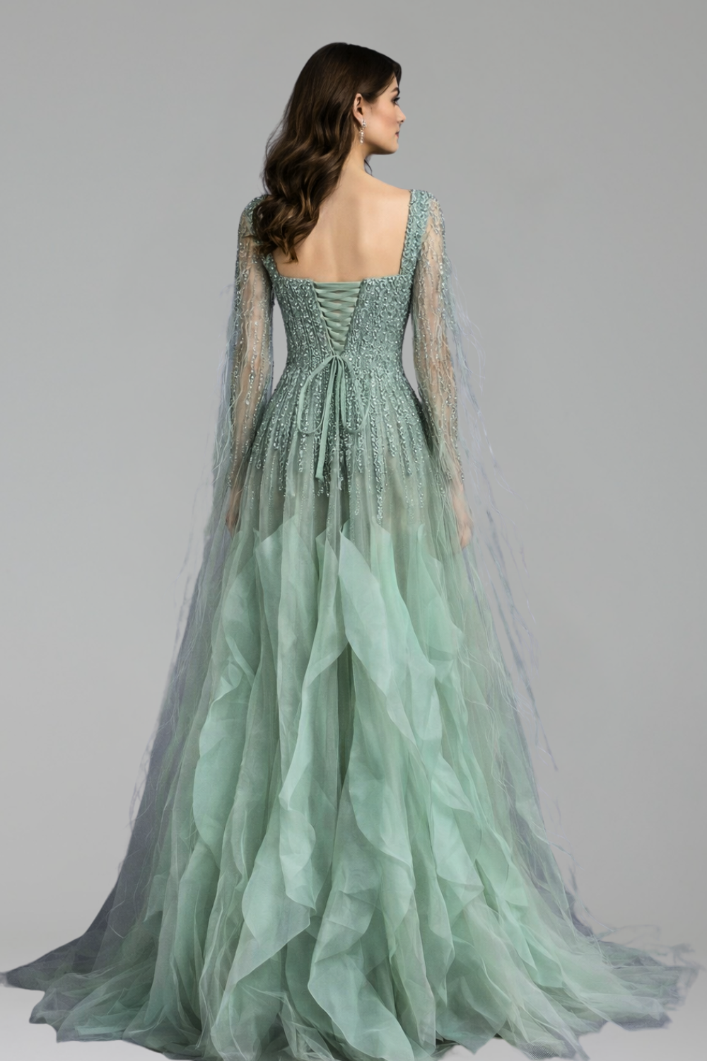 Beaded A-Line Evening Dress-Larosabride