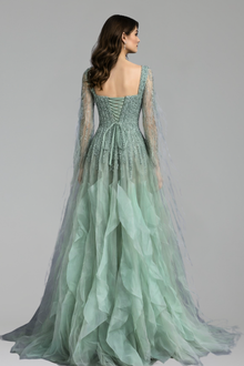 Beaded A-Line Evening Dress-Larosabride