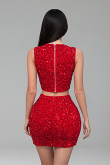 Dazzling Sequin Two-Piece Set-Larosabride