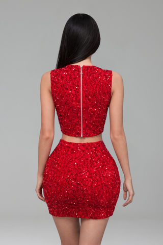 Dazzling Sequin Two-Piece Set