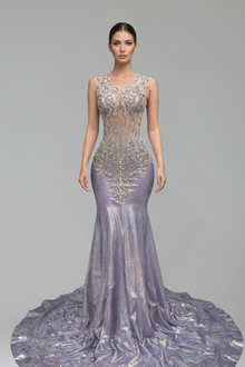 Beaded Mermaid Evening Gown-Larosabride