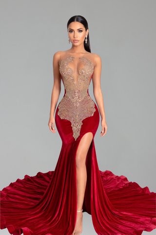 High Slit Beaded Mermaid