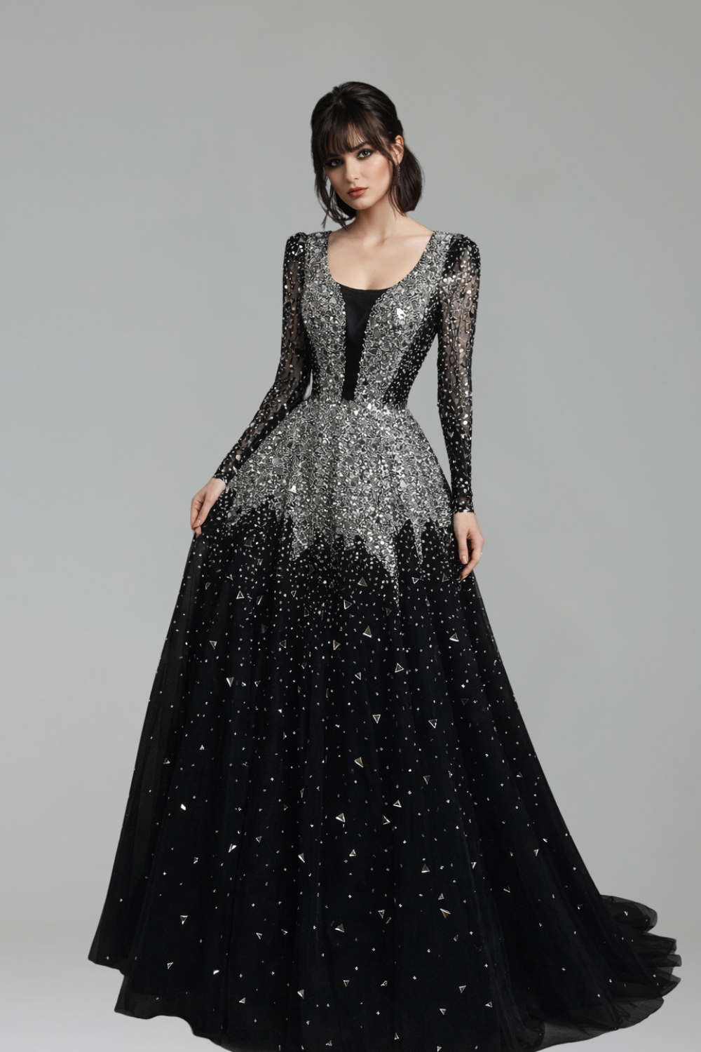 Midnight Mirror Gown - LAROSABRIDE