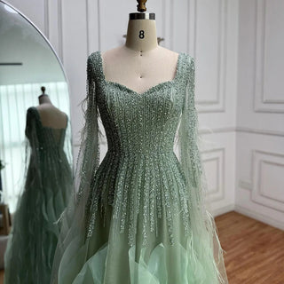 Ships in 2 to 5 Days -Elegant Beaded A-Line Evening Dress – 2025 Formal Party Gown