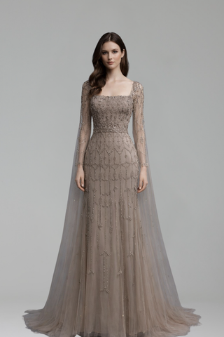 Shimmering Champagne Gown