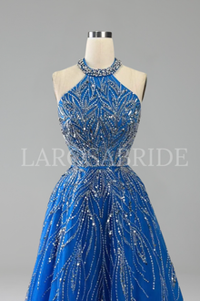 Halter Mermaid Evening Dress - LAROSABRIDE