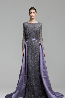 Pearl Beaded Mermaid Dress with Overskirt-Larosabride