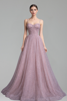 Dusty-Lilac Sparkle Gown-Larosabride