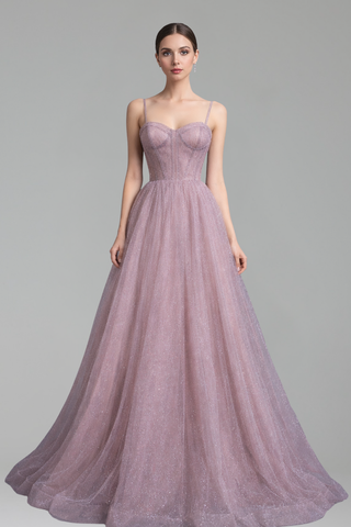 Dusty-Lilac Sparkle Gown