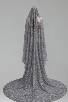 Red Lace Cape Mermaid Gown - LAROSABRIDE