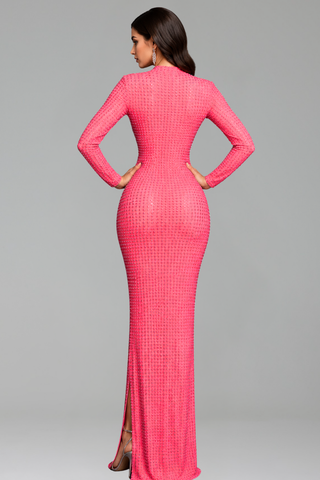 Crystal Studded Column Gown