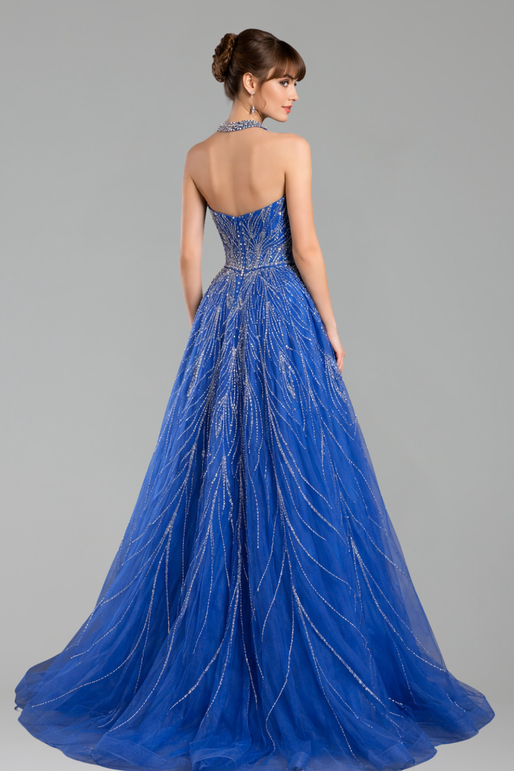 Halter Mermaid Evening Dress - LAROSABRIDE