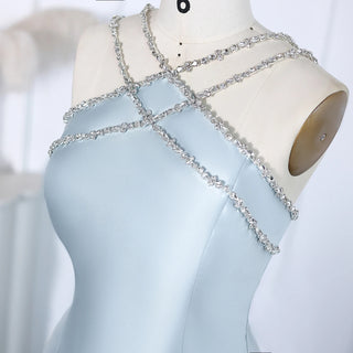 Ships in 2 to 5 Days -Satin Gown with Side Train