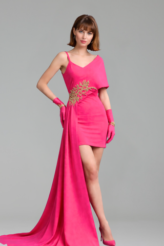Pink Minimal Bodycon Dress - LAROSABRIDE