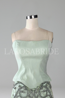 Strapless Beaded A-Line Dress - LAROSABRIDE