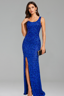 Crystal Slit Gown - LAROSABRIDE