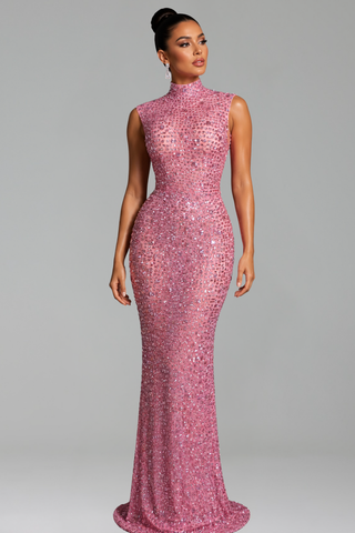 Royal Sapphire Crystal Gown