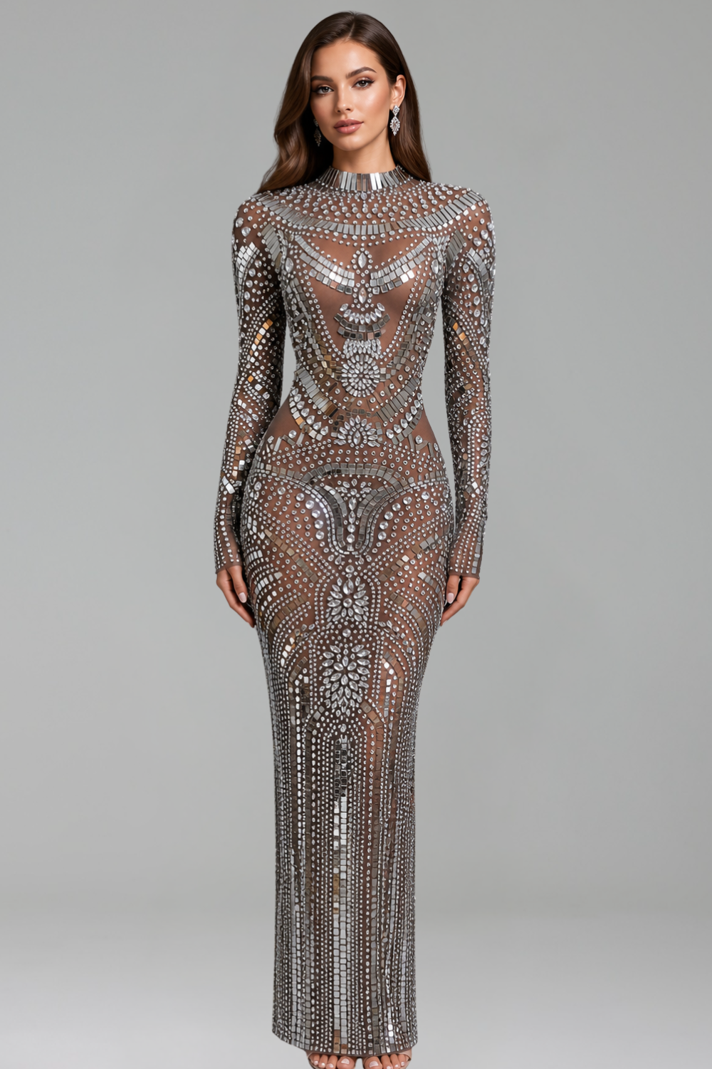 Full Crystal Gown - LAROSABRIDE