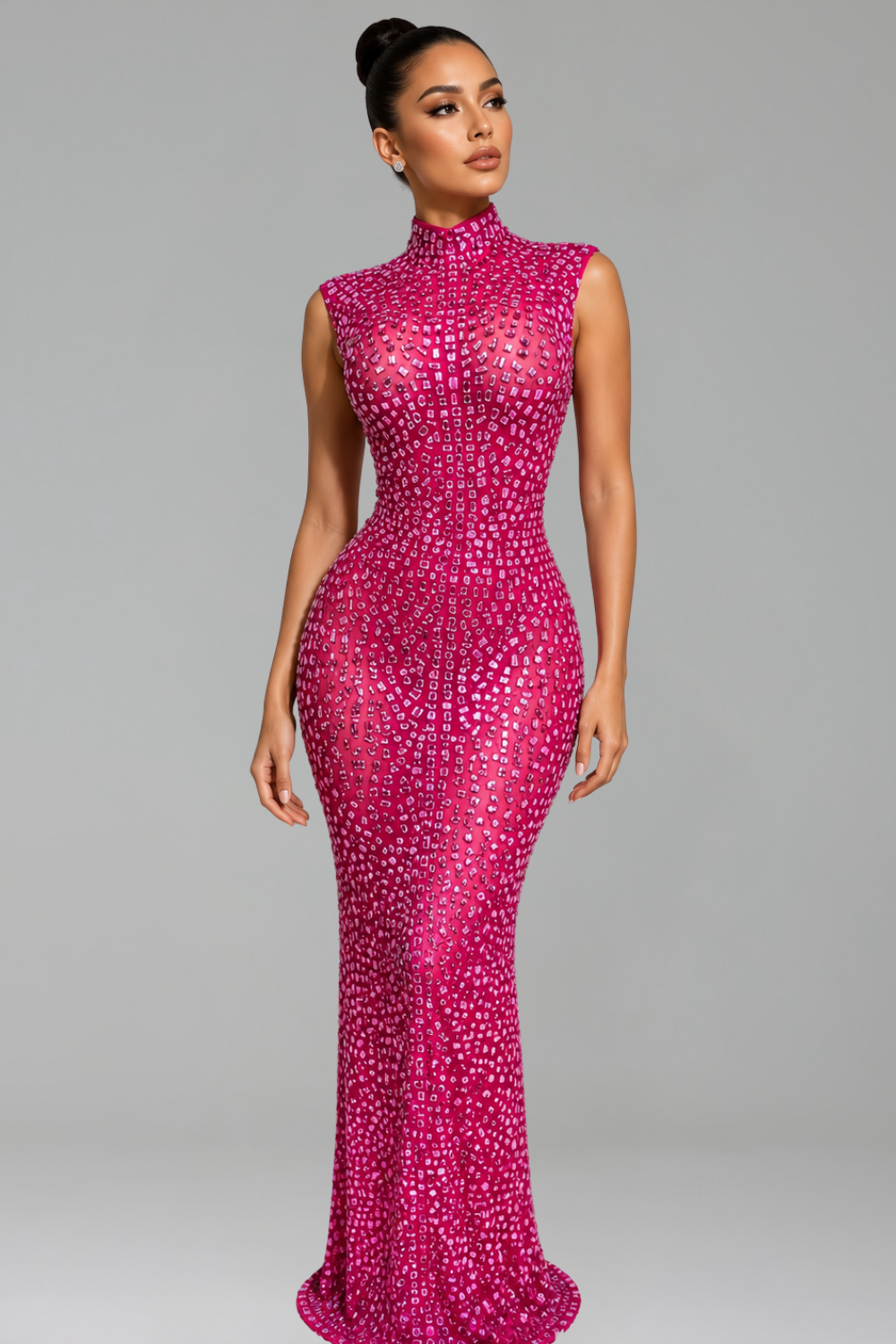 Royal Sapphire Crystal Gown - LAROSABRIDE