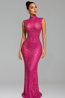 Royal Sapphire Crystal Gown - LAROSABRIDE