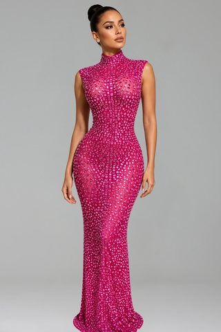 Royal Sapphire Crystal Gown