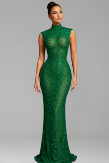 Royal Sapphire Crystal Gown - LAROSABRIDE