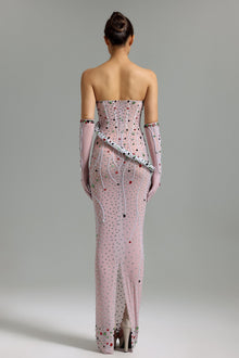 Strapless Embellished Floral Gown-Larosabride