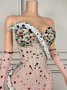 Strapless Embellished Floral Gown-Larosabride