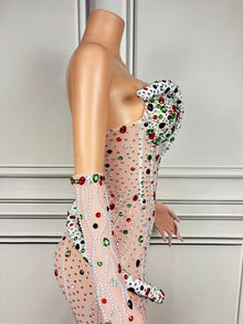Strapless Embellished Floral Gown-Larosabride