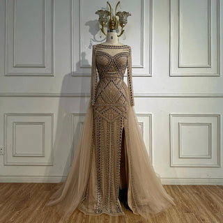 Ships in 2 to 5 Days - Pink Luxury Designer Dubai Evening Gown with Long Sleeves – Elegant Dress for Women’s Wedding Party