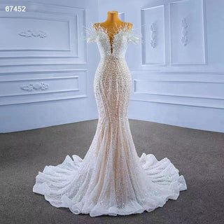 Graceful Harmony: Modest Mermaid Wedding Dress Adorned with Lace, –  Larosabride